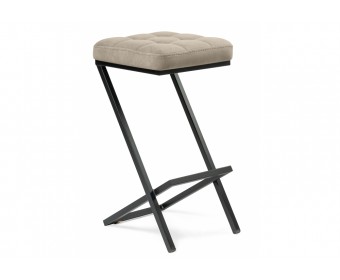 Полубарный стул Амаури микровелюр катания хумус / черный