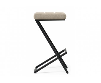 Полубарный стул Амаури микровелюр катания хумус / черный