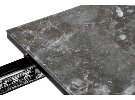 Стеклянный стол Агни 110 королевский мрамор / черный матовый в Ростове-на-Дону