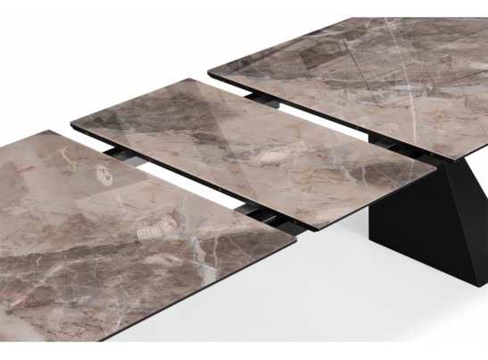 Стеклянный стол Денхольм 240(290)х100х75 каталония / черный в Ростове-на-Дону