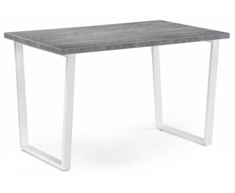 Стол Лота Лофт 120х74х75 25 мм белый матовый / бетон