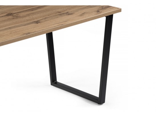 Стол Лота Лофт 120х74х75 25 мм дуб вотан / матовый черный в Ростове-на-Дону