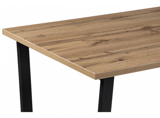 Стол Лота Лофт 120х74х75 25 мм дуб вотан / матовый черный в Ростове-на-Дону