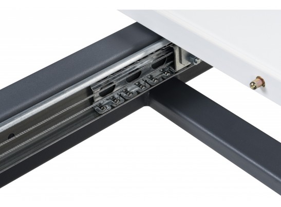 Стол на тумбе Теон 120 лиственница / белый / пластина серая в Ростове-на-Дону