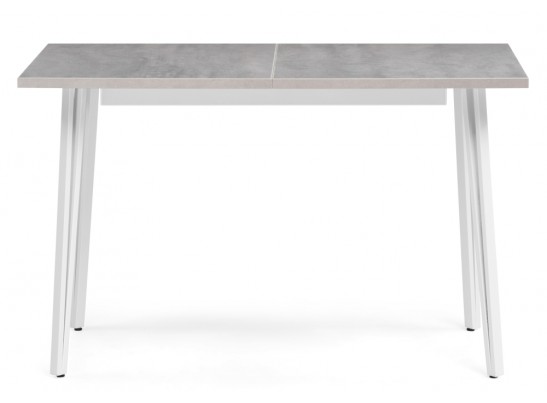 Стол раскладной Денвер Лофт 120(160)х75х75 25 мм бетон / матовый белый в Ростове-на-Дону