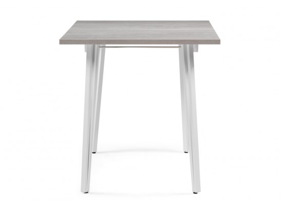 Стол раскладной Денвер Лофт 120(160)х75х75 25 мм бетон / матовый белый в Ростове-на-Дону