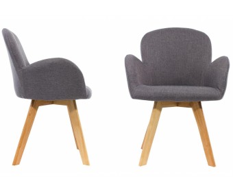 Стул Asia wooden legs / grey fabric