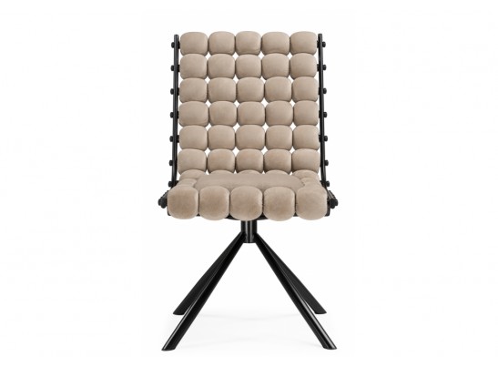 Стул на металлокаркасе Ball 1 бежевый / черный в Ростове-на-Дону