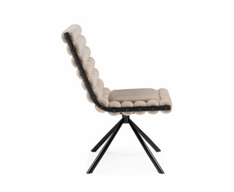 Стул на металлокаркасе Ball 1 бежевый / черный