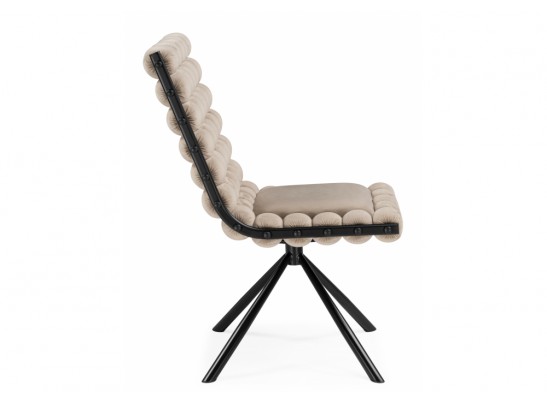 Стул на металлокаркасе Ball 1 бежевый / черный в Ростове-на-Дону