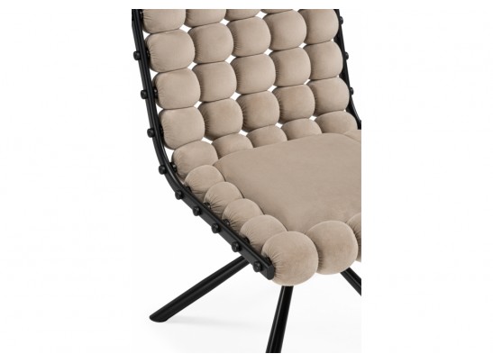 Стул на металлокаркасе Ball 1 бежевый / черный в Ростове-на-Дону