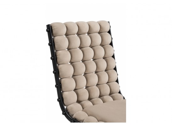 Стул на металлокаркасе Ball 1 бежевый / черный в Ростове-на-Дону