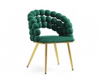 Стул на металлокаркасе Ball green / gold