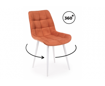 Стул на металлокаркасе Челси 360 К терракотовый (zd 432) / белый
