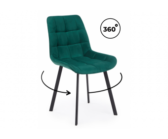 Стул на металлокаркасе Челси 360 П зеленый (zd 667) / черный