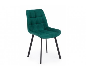 Стул на металлокаркасе Челси 360 П зеленый (zd 667) / черный