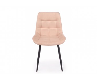 Стул на металлокаркасе Челси К бежевый (zd 210) / черный