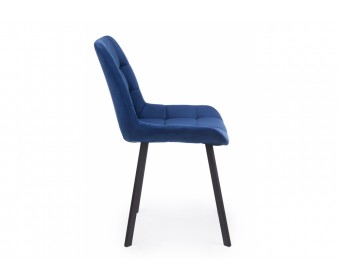 Стул на металлокаркасе Челси П синий (zd 798) / черный