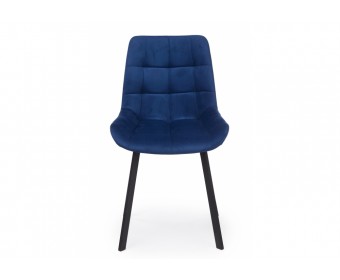 Стул на металлокаркасе Челси П синий (zd 798) / черный