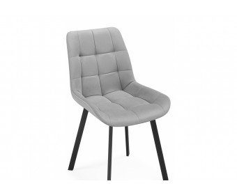 Стул на металлокаркасе Челси П светло-серый (zd 960) / черный