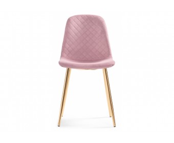Стул на металлокаркасе Dabl light purple/ gold