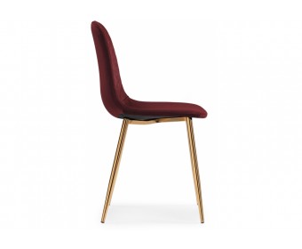 Стул на металлокаркасе Dabl wine red / gold