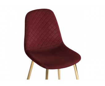 Стул на металлокаркасе Dabl wine red / gold