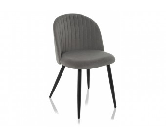Стул на металлокаркасе Gabi 1 dark gray / black