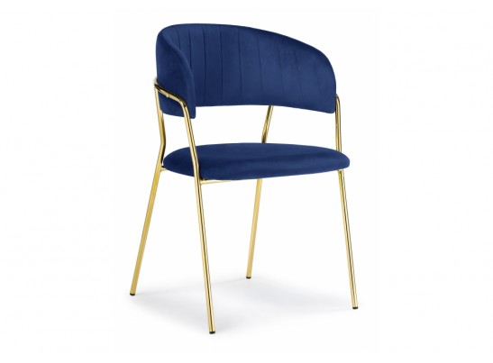Стул на металлокаркасе Kamelia dark blue / gold в Ростове-на-Дону