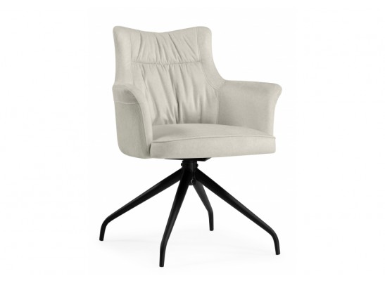 Стул на металлокаркасе Kaser 360 крутящийся ivory / black в Ростове-на-Дону