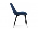 Стул на металлокаркасе Келми микровелюр темно-синий / черный глянец в Ростове-на-Дону