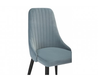 Стул на металлокаркасе Kora light blue / black