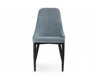 Стул на металлокаркасе Kora light blue / black