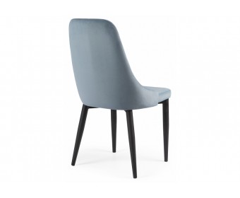 Стул на металлокаркасе Kora light blue / black