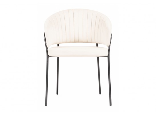 Стул на металлокаркасе Лео белый Brendy Milk 02 / черный