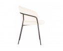 Стул на металлокаркасе Лео белый Brendy Milk 02 / черный