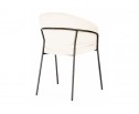 Стул на металлокаркасе Лео белый Brendy Milk 02 / черный