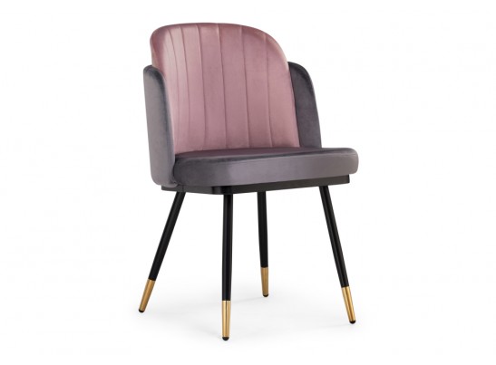 Стул на металлокаркасе Penelopa dark gray / pink / black / gold в Ростове-на-Дону