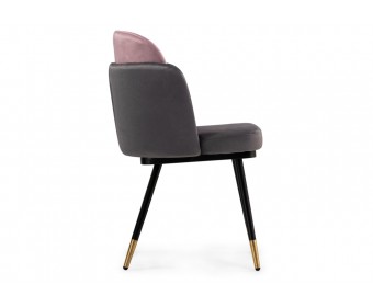 Стул на металлокаркасе Penelopa dark gray / pink / black / gold