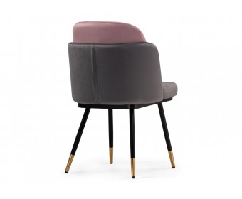 Стул на металлокаркасе Penelopa dark gray / pink / black / gold
