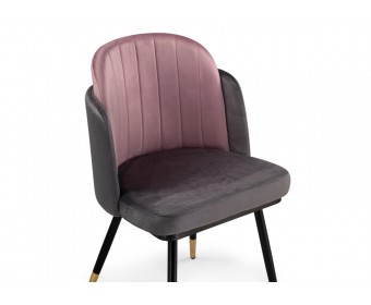 Стул на металлокаркасе Penelopa dark gray / pink / black / gold