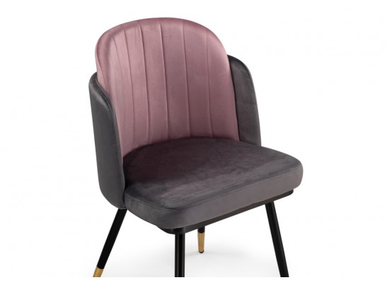 Стул на металлокаркасе Penelopa dark gray / pink / black / gold в Ростове-на-Дону