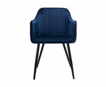 Стул на металлокаркасе Slam dark blue