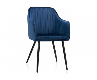 Стул на металлокаркасе Slam dark blue
