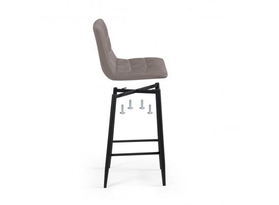 Комплект стульев полубарных Симпл 2 шт латте / черный в Ростове-на-Дону