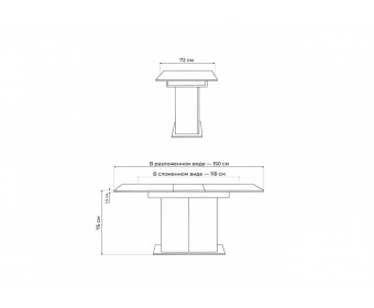 Деревянный стол Carla крафт золотой / цемент темный