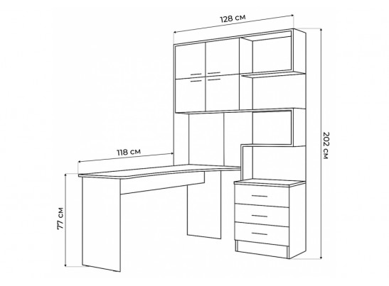 Компьютерный стол Эльброни левый шиншилла серая в Ростове-на-Дону