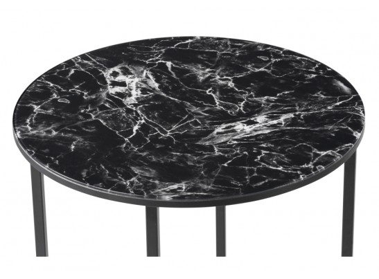 Журнальный столик Манеттия стекло мрамор черный / черный в Ростове-на-Дону