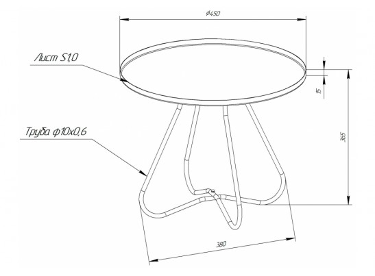 Журнальный столик SHT-CT3-2 черный муар в Ростове-на-Дону