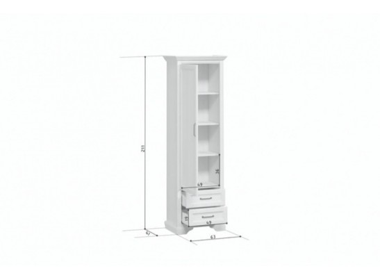 Шкаф Стилиус B169-REG1D2S